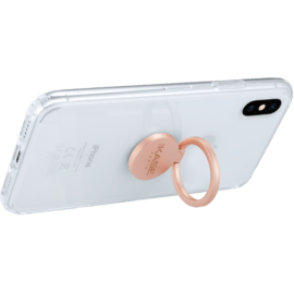 Flip magn&eacute;tique anneau accroche & support smartphone, Or rose