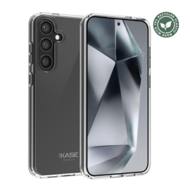 Coque hybride invisible fabriqu&eacute; avec 83% de plastique recycl&eacute; pour Samsung Galaxy S24+ 5G, Transparente