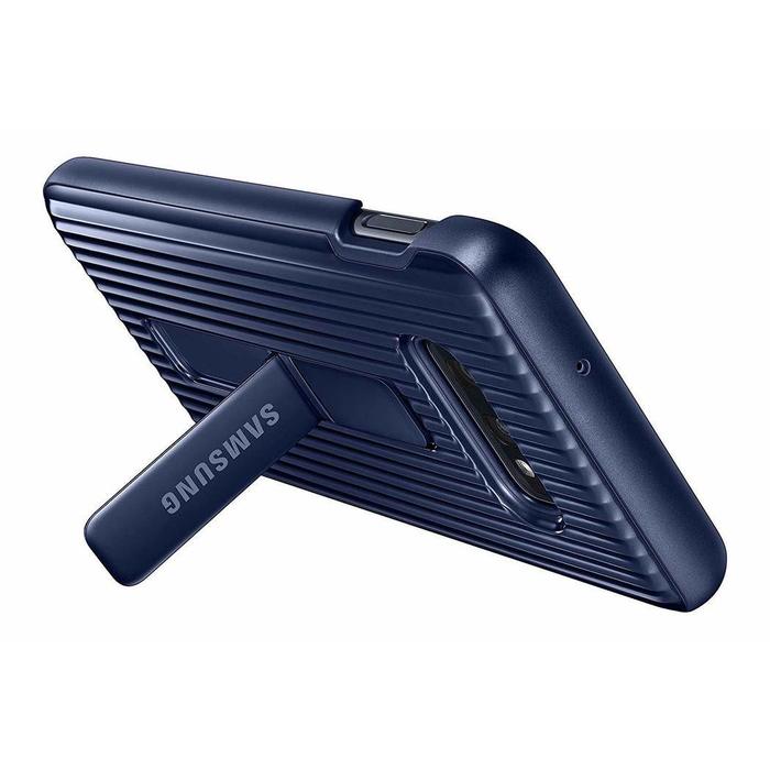 Coque renforc&eacute;e avec fonction Stand Bleu marine pour Galaxy S10E