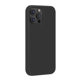 Coque en Gel de Silicone Doux pour Apple iPhone 13 Pro Max, Noir satin