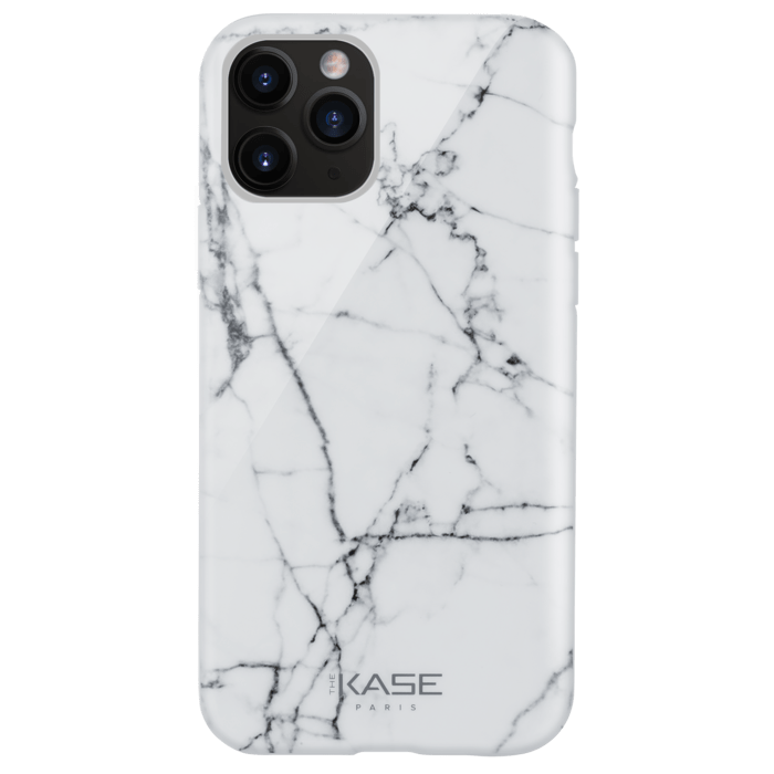 Coque effet marbr&eacute; pour Apple iPhone 11 Pro, Blanc