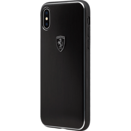 Ferrari Heritage Coque en aluminium pour iPhone X/XS, Noir