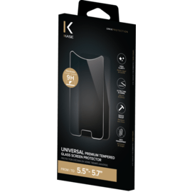 Protection d&rsquo;&eacute;cran premium en verre tremp&eacute; universel (5.5-5.7 pouces)