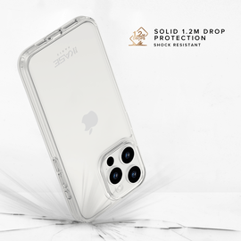 Coque hybride invisible pour Apple iPhone 15 Pro Max, Transparente