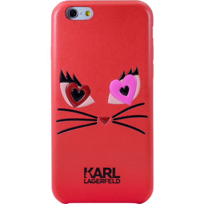 Karl Lagerfeld Choupette in Love 2 Coque pour Apple iPhone 6/6s, Rouge