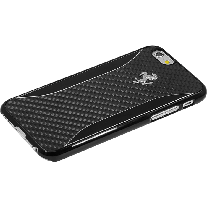 Ferrari Experience coque carbone veritable & aluminium pour Apple iPhone 6/6s, Noir