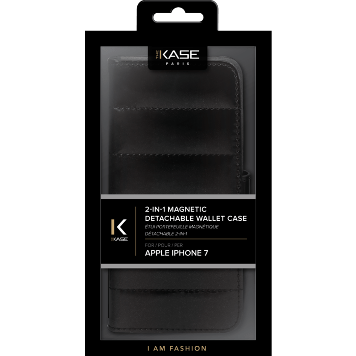 Étui portefeuille magnétique détachable 2-en-1 pour iPhone 6/6s/7/8