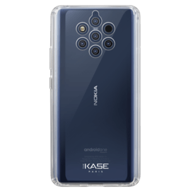 Custodia in silicone ibrido invisibile per Nokia 9 PureView, trasparente