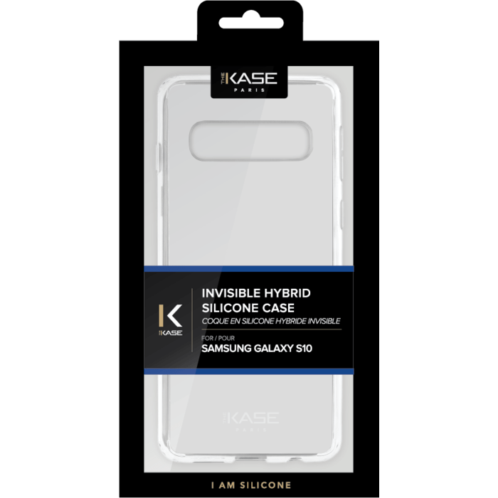 Coque hybride invisible pour Samsung Galaxy S10, Transparente