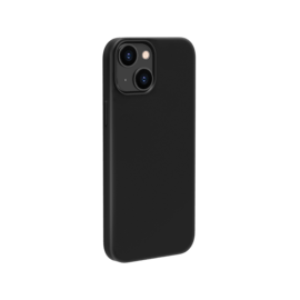 Coque antichoc en gel de silicone doux pour Apple iPhone 13 mini, Noir satin