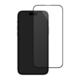 Protection d'&eacute;cran en verre tremp&eacute; (100% de surface couverte) pour Apple iPhone 15 Pro Max, Noir