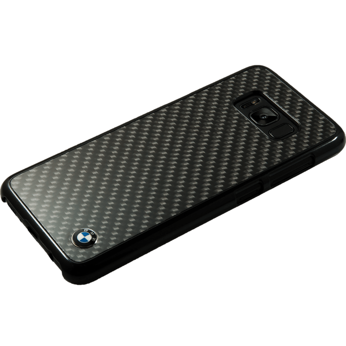BMW Coque carbone v&eacute;ritable pour Samsung Galaxy S8, Noir