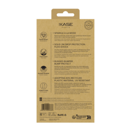 Coque hybride &eacute;tincelante invisible GEN 2.0 83% de plastique recycl&eacute; pour Apple iPhone 16 Plus, Transparente