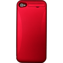 Coque batterie slim 2400mAh pour Apple iPhone 4/4S, Rouge
