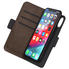 Case Robust 2-in-1 Magnetic Wallet & Case for Apple iPhone X/XS, Taupe Brown