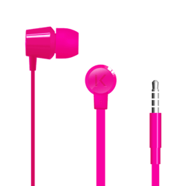 K In-ear Headphones, Fuchsia Pink
