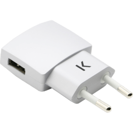 Chargeur Universel Mono USB (EU) 1A, Argent