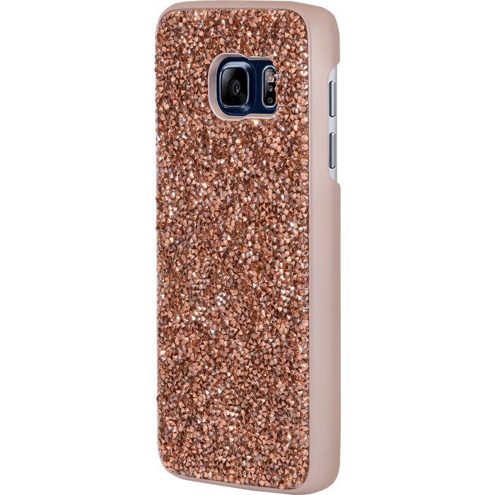 Coque Bling Strass pour Samsung Galaxy S7, Or Rose