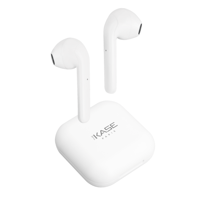 Écouteurs sans fil Sonik Elite On-Ear avec boîtier de chargement, Blanc bianco