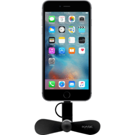 Mini ventilateur de smartphone (Pour les appareils iOS et Android™), Noir