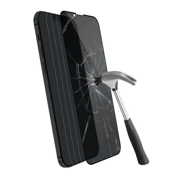 Protection d'&eacute;cran Priv&eacute;e en verre tremp&eacute; (100% de surface couverte) pour Apple iPhone 13 Pro Max/ 14 Plus, Noir