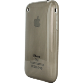 Coque pour Apple iPhone 3/3GS, silicone Gris Transparent