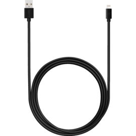 Case Apple MFi certified Lightning Charge/Sync Cable (2M), Cool Black