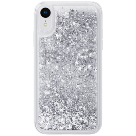 Bling Bling Coque paillet&eacute;e hybride pour Apple iPhone XR, Argent Galaxie