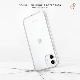 Coque antibact&eacute;rienne hybride invisible pour iPhone 12 mini, Transparente