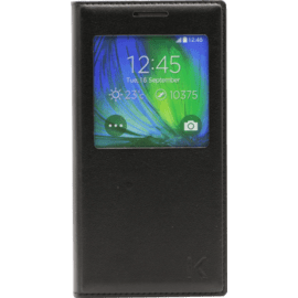 Etui &agrave; clapet avec Window View pour Samsung Galaxy A5, Noir