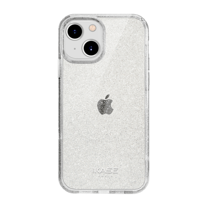 Coque hybride &eacute;tincelante invisible pour iPhone Apple 13 mini, Transparente