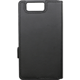 Coque clapet aimant&eacute;e avec pochette CB pour Sony Xperia Z3 Compact, Noir