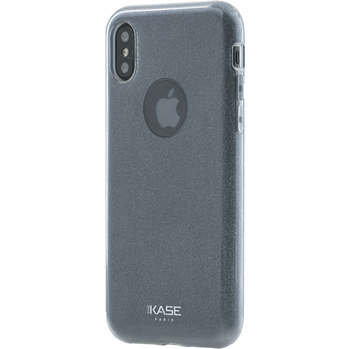Coque slim&nbsp;paillet&eacute;e &eacute;tincelante pour Apple iPhone X, Noir