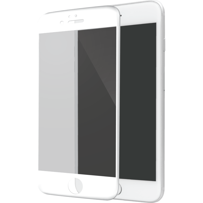 Protection d'écran en verre trempé Bord à Bord Incurvé pour Apple iPhone 6 Plus/6s Plus, Blanc