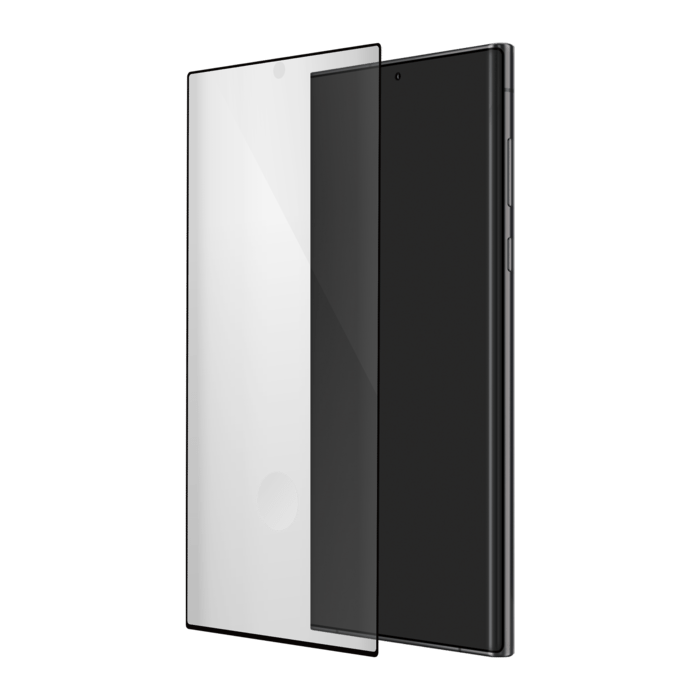 Protection d'&eacute;cran en verre tremp&eacute; Bord &agrave; Bord Incurv&eacute; pour Samsung Galaxy S22 Ultra 5G, Noir