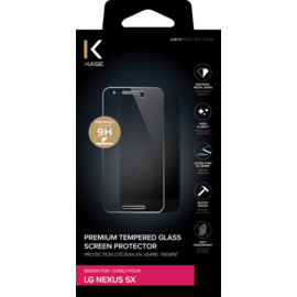 Protection d'&eacute;cran premium en verre tremp&eacute; pour LG Nexus 5X, Transparent