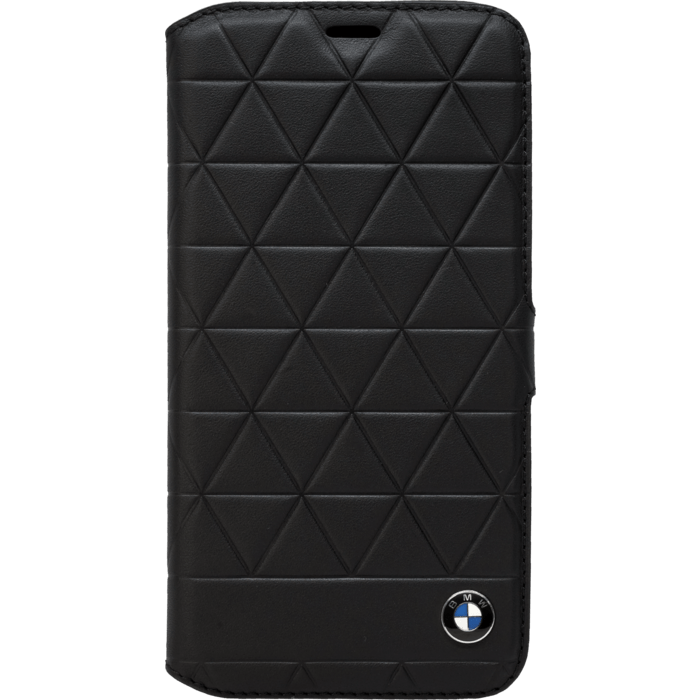 BMW Hexagon Signature Coque clapet pour Apple iPhone X/XS, Noir
