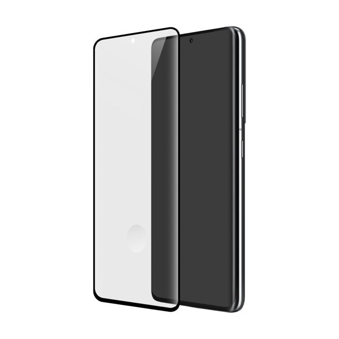 Protection d'&eacute;cran en verre tremp&eacute; Bord &agrave; Bord Incurv&eacute; pour Samsung Galaxy S21 Ultra 5G, Noir