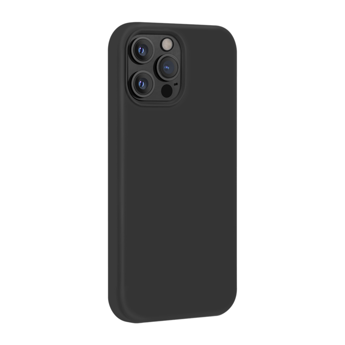 Coque en Gel de Silicone Doux pour Apple iPhone 13 Pro Max, Noir satin