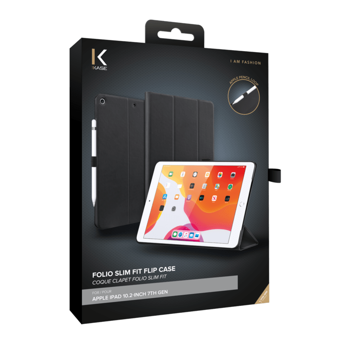 Coque clapet folio slim fit avec porte-stylo Pour Apple iPad 10.2-inch 7e g&eacute;n&eacute;ration