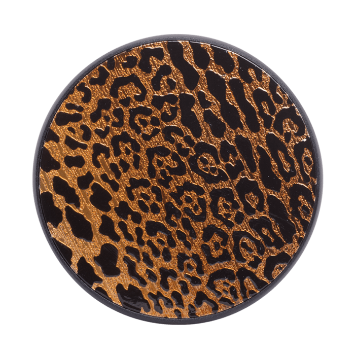 PopSockets PopGrip, L&eacute;opard en m&eacute;tal gaufr&eacute;