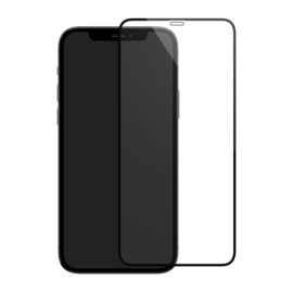 Protection d'&eacute;cran en verre tremp&eacute; (100% de surface couverte) pour Apple iPhone 12 Pro Max, Noir