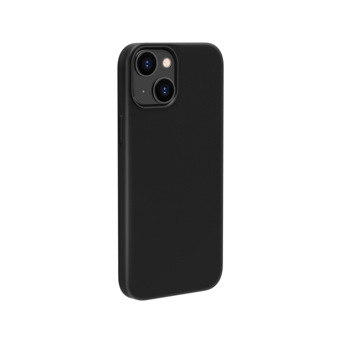 Coque antichoc en gel de silicone doux pour Apple iPhone 13 mini, Noir satin