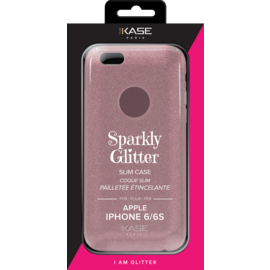 Coque slim&nbsp;paillet&eacute;e &eacute;tincelante pour Apple iPhone 6/6s, Or Rose