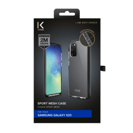 Coque Sport Mesh pour Samsung Galaxy S20, Noir de jais