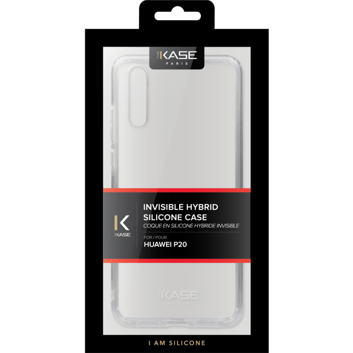 Coque hybride invisible pour Huawei P20, Transparent
