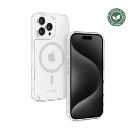 Coque antibact&eacute;rienne antichoc magn&eacute;tique invisible Fabriqu&eacute; Avec du 75% Plastique Recycl&eacute; pour Apple iPhone 16 Pro Max, Transparente