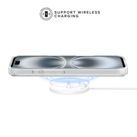 Coque hybride invisible fabriquée à 83 % de plastique recyclé pour Apple iPhone 16 Plus, transparente