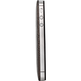 Coque arri&egrave;re pour Apple iPhone 4/4S, Cuir de veau v&eacute;ritable Bronze, motif l&eacute;zard