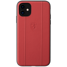 Case Ferrari Off Track Genuine leather case for Apple iPhone 11, Red